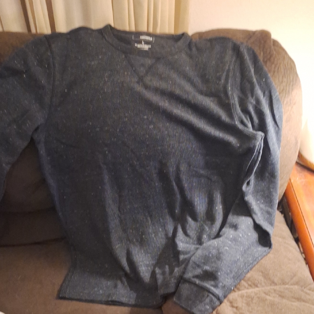 Sonoma Men's Speckled Navy Crewneck Sweater